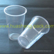 Vasos desechables de plástico transparente desechable de 300 ml de calidad alimentaria